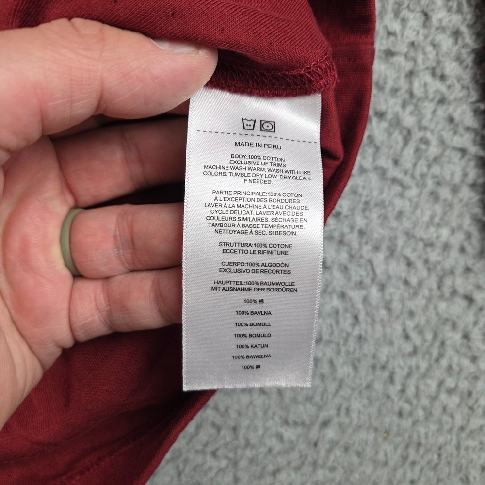 Filson Henley Long Sleeve Cotton Shirt Mens 2XL Red - Picture 5 of 9